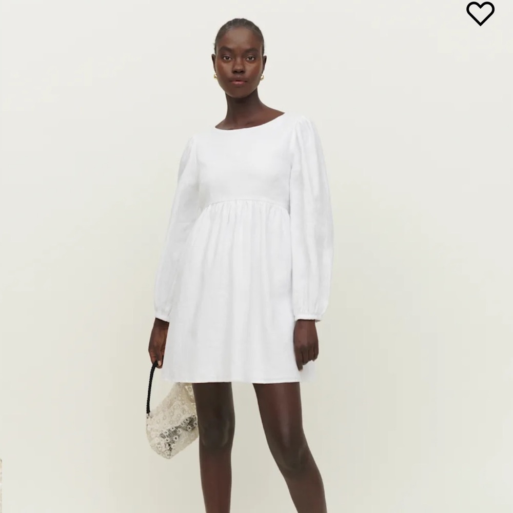 Reformation Ramone Linen Dress White - Size XS - Picture 2 of 6